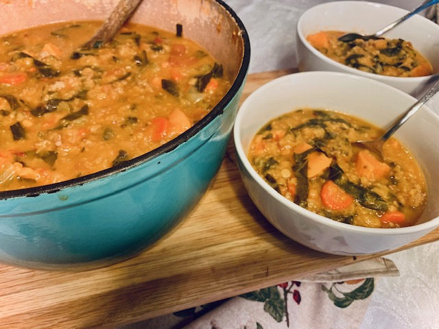 Lentil Soup with Sausage and Kale