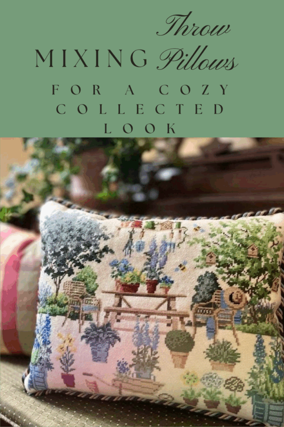 mixing throw pillows